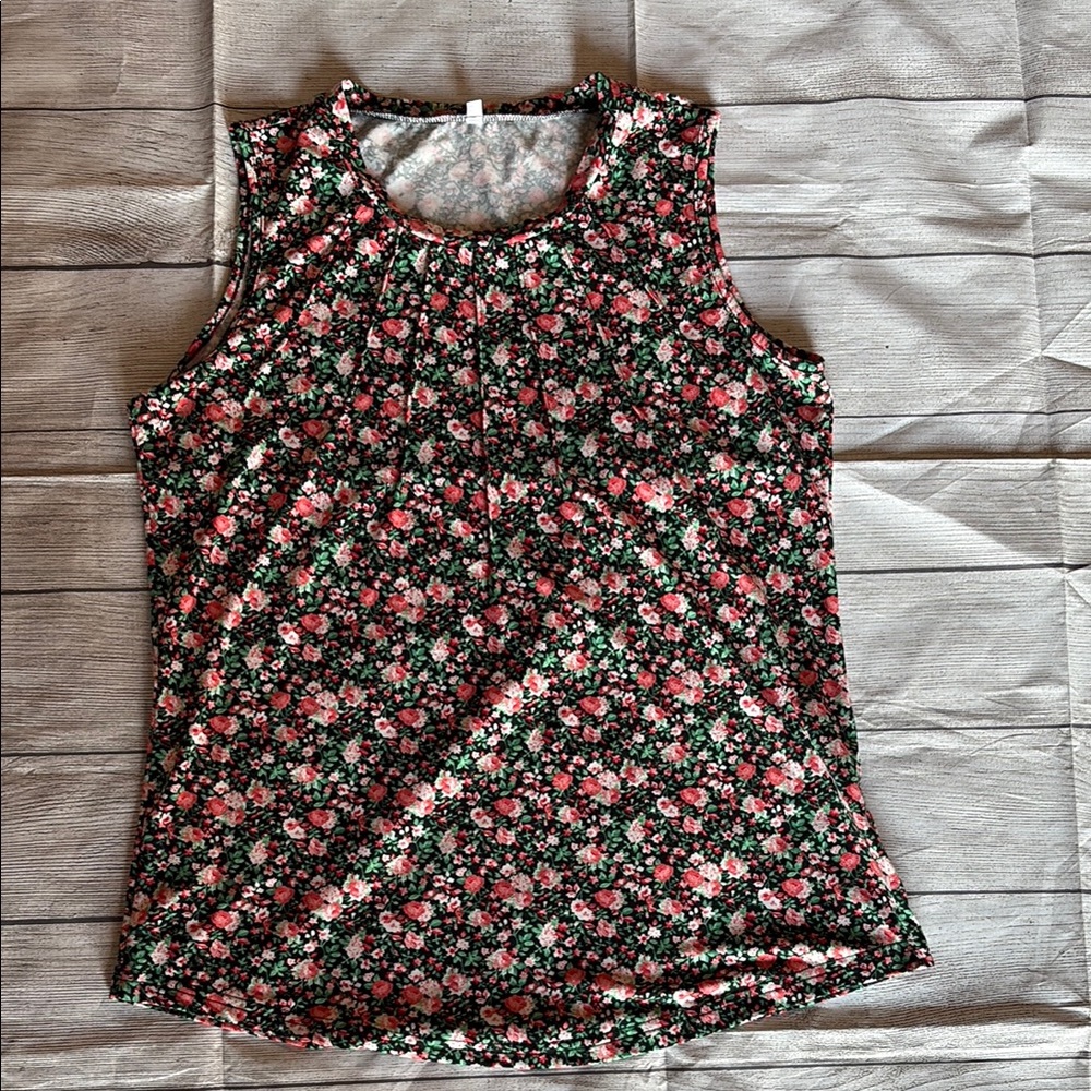 Floral Sleeveless Women's Top